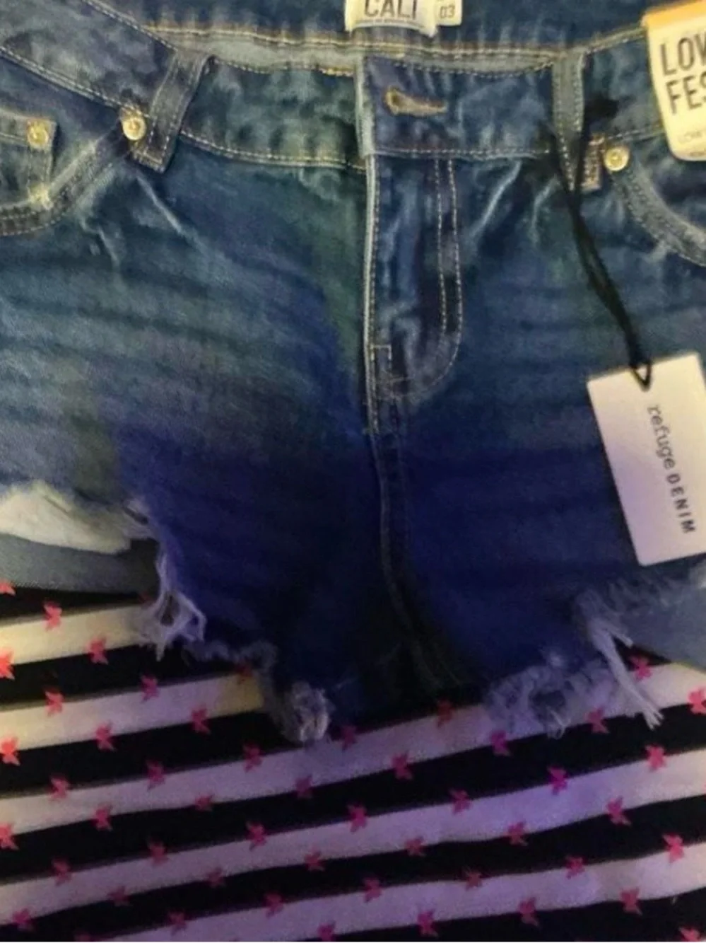 dark wash jean shorts size 3